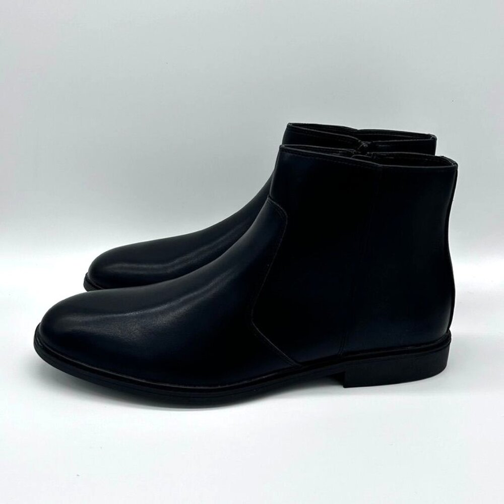 Alfani Liam Side-Zip Boots Men's Black US 13M Leather Ankle‎ Boots - Picture 3 of 8